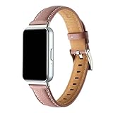 Pulseira Couro LTIMPORTS, compativel com Galaxy Fit 3 Sm-R390 (Rosa)