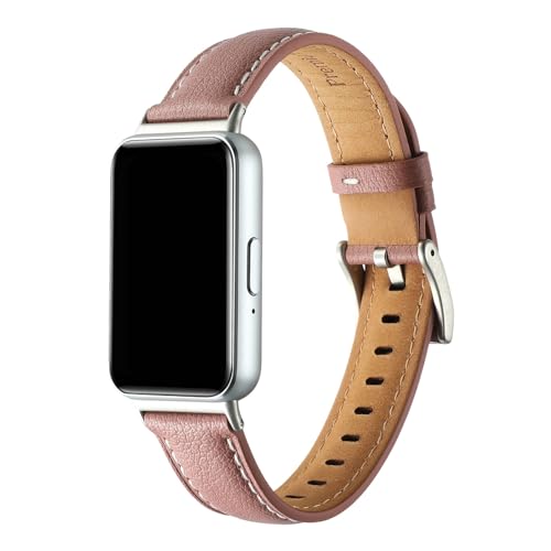 Pulseira Couro LTIMPORTS, compativel com Galaxy Fit 3 Sm-R390 (Rosa)
