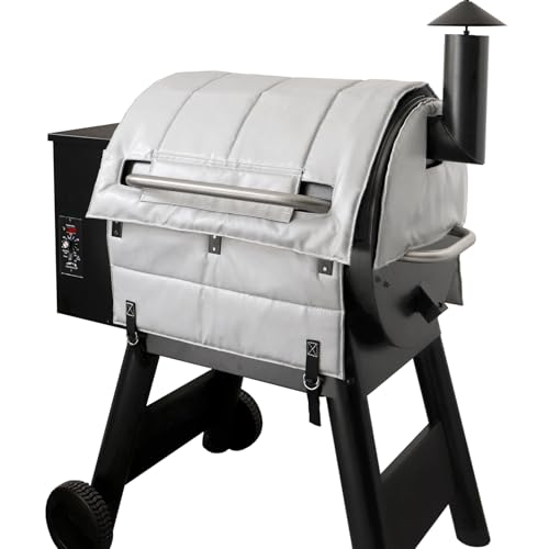 Grill Insulated Blanket for Traeger Pro 22 575 Smoker Cover Lil' Tex Elite Thermal Insulation BAC626 Replacement Parts Insulator Wood Pellet Grills BBQ Winter Accessory