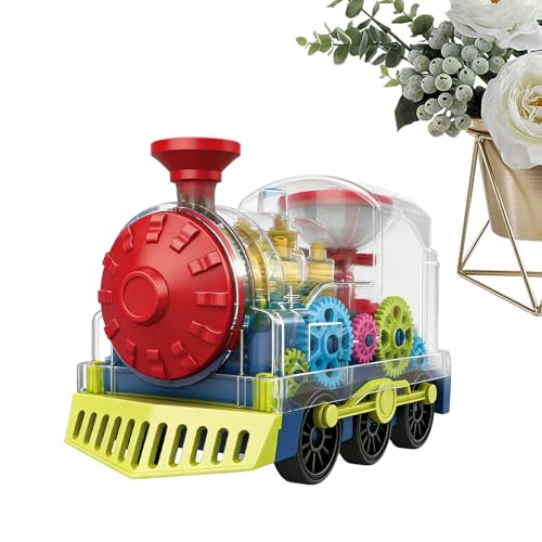 Juguete de tren para | Vehículo con luz y música que funciona a pilas | Pequeños trenes de engranajes | Cumpleaños Navidad guardería jardín de niña niño