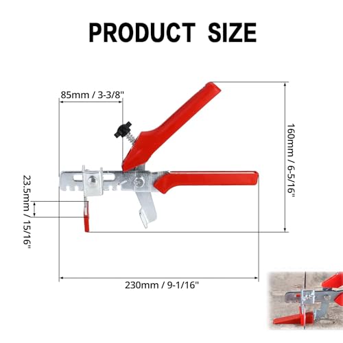 Fliesen Nivelliersystem, Fliesen Nivellierzange, Tiling Locator Nivelliersystem, Boden Zangen, Fugenbreite Verlegehilfe, Keramikfliesen Installationswerkzeug, Zange für Bodenfliesen Wandfliesen, Stahl