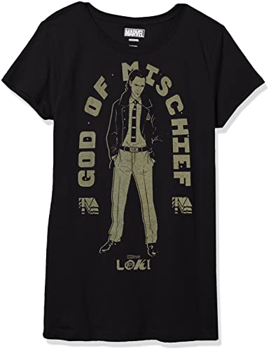 T-shirt Marvel fille noir coupe confortable Medium sans irritation