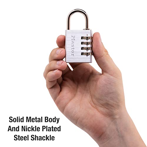 Master Lock Combination Lock, Set Your Own Combination Padlock For Lockers, Small Combination Lock, 643D,Silver #TOP2