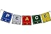 Peace Prayer Flags in English 5 Flags Set 5x5 Inches
