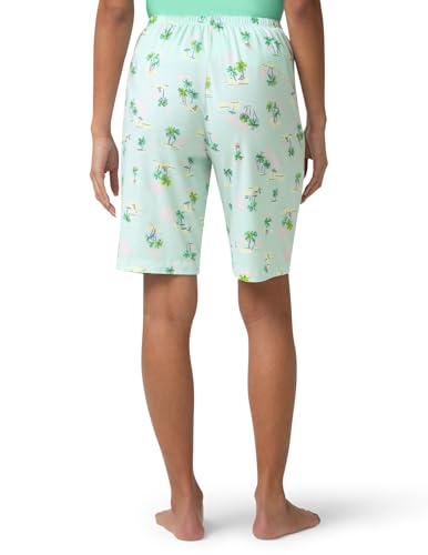 Image of HUE Women's Summer Vacation Pajama Separates, Soft, Whimsical Print Pjs with Tropical Beach Themes, Flip Flops, Cocktails