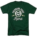 Colorado State University Official Rams Short Sleeve Mens Cotton T-Shirt,Hunter Green, Medium
