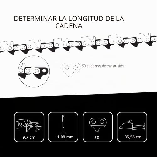 Miniatura 4 de 3 Tallox Cadenas De Sierra 3 8 1,1 Mm 50 Eslabones 35 Cm Compatible Con Stihl