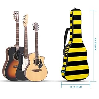 Housse de transport étanche pour guitare avec bandoulière réglable, motif tournesol, bleu et rayures blanches… - Les Beatles, Paul McCartney, John Lennon, RIngo Starr, George Harrison Housse de transport étanche pour guitare avec bandoulière réglable, motif tournesol, bleu et rayures blanches… – Image 5