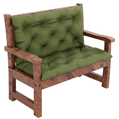 MOLTICO Bankkissen mit Befestigung Bankauflage für Gartenbank - Sitzkissen...