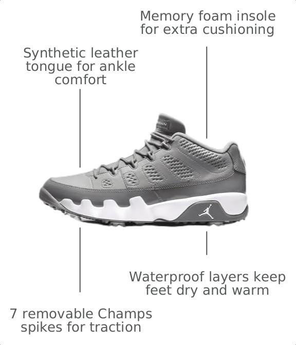 Image of Nike Men's Air Jordan 9 G Golf Shoes