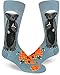 ModSocks Men's Honey Badger Crew Socks in Slate Blue (Fits Most Men Shoe Size 8-13)