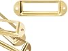 Craftelier - Set of 4 Basic Metallic Label Holders for Decorating Your Scrapbooking Projects and Labeling Albums, Planners, Notebooks or Organizing Boxes - Size 7 x 2 cm - Gold Color