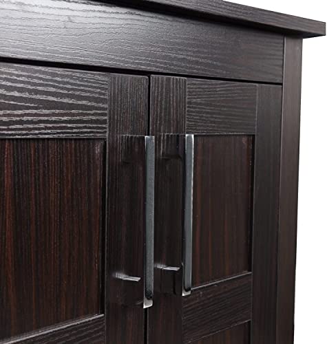 Artethys 24 Inches Single Bathroom Vnaity Modern Pedestal Sink Bathroom Stand Cabinet Wood Black Bathroom Cabinet #TOP6