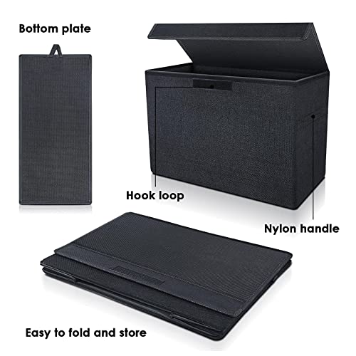 Leffis Comic Book Storage, Comic Book Box 15.5" X 7.5" X 11.3", Collapsible File Box Comic Short Box With Lids Holds 150 Comics Heavy Duty Comic Book Bin Container #TOP4