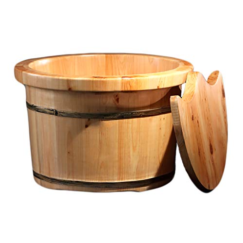 Masajeador de pies de madera con tapa sin masaje