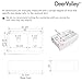 DeerValley Double Bowl White Kichen Sink 33 inch, Ceramic Apron Front Farmhouse Sink, Deep Drop-in Fireclay Undermount Large Sinks with Grid & Strainer