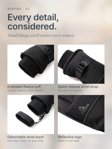 Aerynx Winter Waterproof Ski Gloves