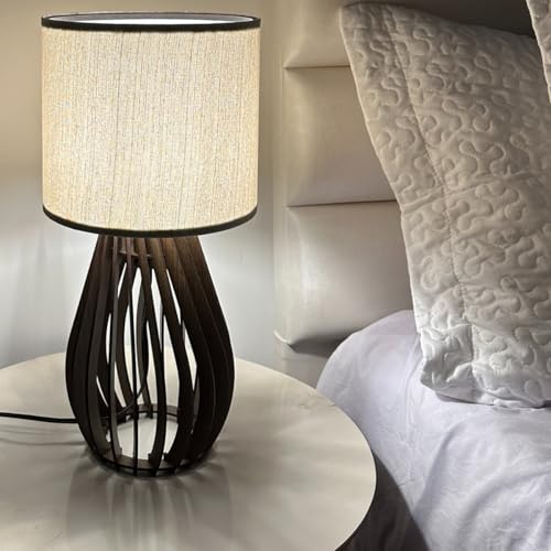 Luminária De Mesa Abajur Finese 42 Cm Quarto Sala Escritório Bivolt 110/220V Com Cúpula Cor Clara Es