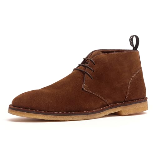 Anthony Veer George Ankle Chukka Boots for Men | Lace-up Mid-Top | Made with Premium Calfskin Suede | Original Crepe Outsole & Removable Leather Cushioned Footbed