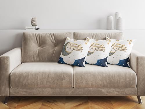 OLEEK Ramadan Table Runner Set - 4 Ramadan's Pillow Covers 18x18- Ramadan Decorations for Home 2026 - Ramadan Table Decor - Ramdan Decor - Ramadan's Decorations for Table - Ramdan Gifts by OLEEK - Image 3