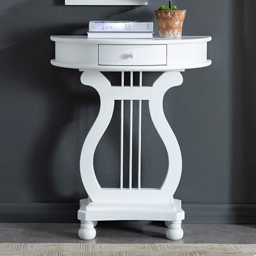 Mesa de pasillo consola de madera con cajones para entradas estrechas