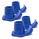 Deal: 2 Pairs Top Glides DuraSki Heavy Duty Walker Ski Glides for 1 1/8 Inch Tubes (Dark Blue)