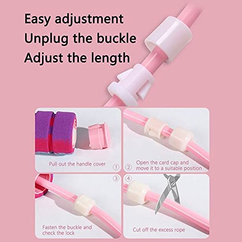 XIANGFATS Skakanka Skokowa lina obciążająca bez liny pomijania fitness gniewne szybki bezprzewodowy skok liny Ćwiczenie odpowiednie dla mężczyzn pani (Color : Pink)