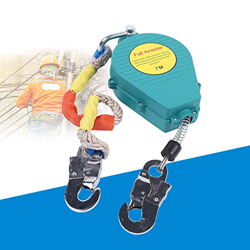 23Ft Self Retracting Lifeline Lanyard Protect Safety Harness Fall Protection，With Alloy Steel Hook & Steel Wire Rope #TOP5