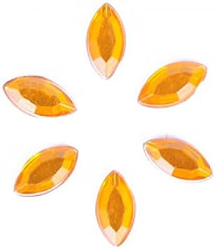 Impex Oval Stick-On Diamante Jewels Gold - per pack of 40