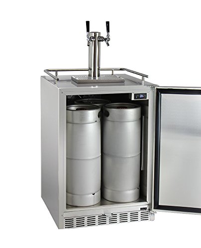 Kegco Kegerator 24" Wide Dual Tap Stainless Steel Undercounter Beer Dispenser Hk38Ssu-2 #TOP5