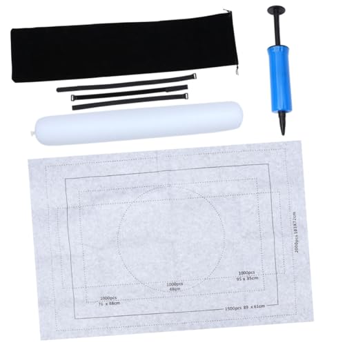 DECHOUS Puzzles Mat Portable Jigsaw Roll Felt Blanket for Up Inflatable Tube and Fixing Bands Easy Storage and Travel for