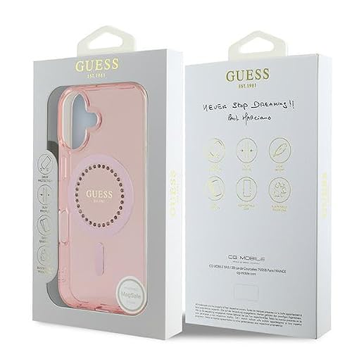 Coque pour iPhone 16 Guess IML Strass MagSafe GUHMP16SPFTDTEP - vue 8
