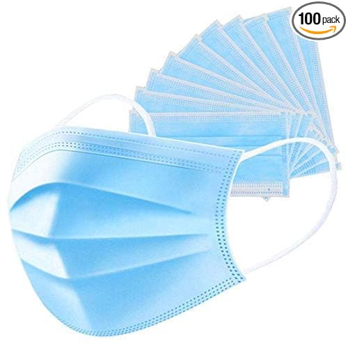 Newnik Disposable Elastic Face Mask 2Ply - 100 Pieces (BLUE)