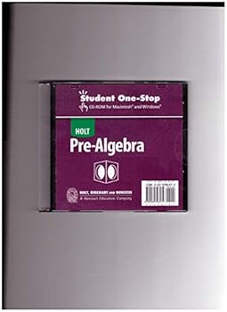 Hardcover Holt Pre-Algebra: One-Stop CD 2004 Book