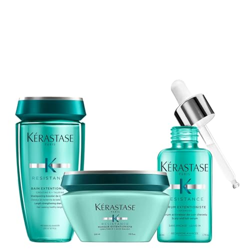 Kérastase, Résistance, Pflegeroutine mit Shampoo, Haarmaske und Haarserum, Für langes und geschädigtes Haar, Kräftigend, stärkend und gegen Spliss