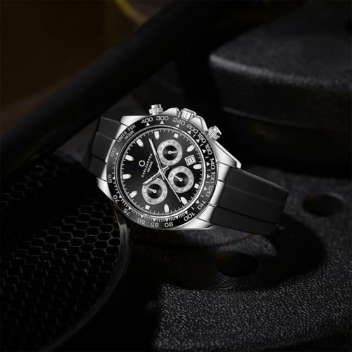Image of Carlington Nitro Analog Chronograph Men's Polyurethane Strap Wrist Watch | Quartz Movement | Water & Shock Resistant Watch for Men | Casual & Formal Wear - CT 8054
