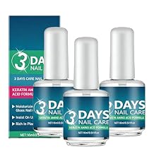 3 Days Nail Care Oil, 2026 Upgrade Keratin Nail Care for Moisturizing and Strengthening, Multi functional Moisturizing Nail Oil for Home Use A-3Pcs, One Size