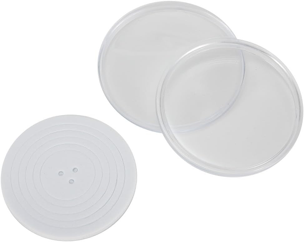 Transparent Plastic Coin Holders 46mm Round Coin Protectors for Collecting Storage Cases Numismatic Supplies Display Containers Protective Capsules(20pcs)