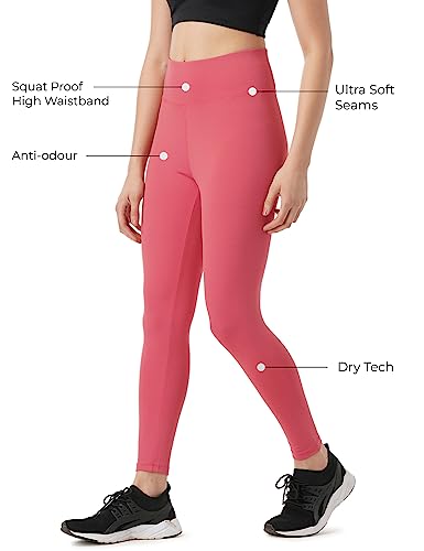 Image of PUMP'D Women's Stretchable Leggings with Back Pocket -Lightweight | Anti-Odor | Squat Proof | Dry Tech | Yoga Pants - Fitness Leggings, Multipurpose Track Pants, Gym Tights, Active Wear Lower