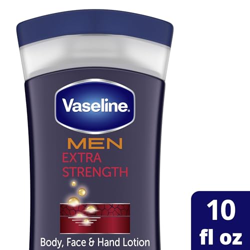 Image of Vaseline Men Healing Moisture Hand and Body Lotion Extra Strength 10 oz (Pack of 2)