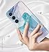 luolnh Compatible with Galaxy S24 FE Case,Samsung Galaxy S24 FE Marble Case,Brilliant Cute Design Shockproof Flexible Soft Silicone Bumper Cover Skin Phone Case for Samsung S24 FE -Aqua Green