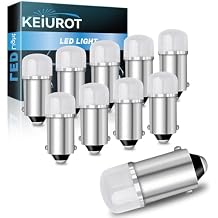 Keiurot 755 Bulb Ge44 47 756 1893 1895 1847 BA9S DC AC 6.3V 6V for Pinball Led Bulbs Pinball Machine Light White Pack of 10