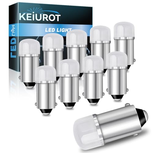Keiurot 755 Bulb Ge44 47 756 1893 1895 1847 BA9S DC AC 6.3V 6V for Pinball Led Bulbs Pinball Machine Light White Pack of 10 by Keiurot - Used condition - US$10.42