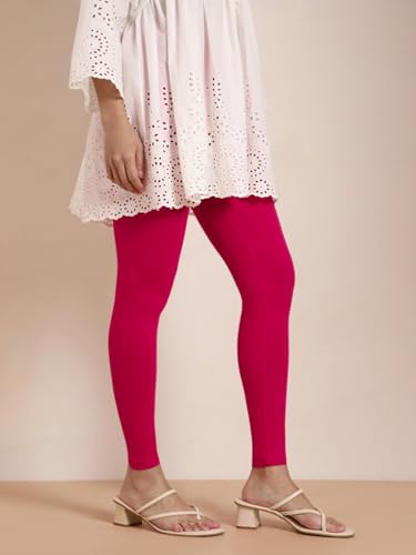 Image of TWIN BIRDS Super Stretchable Cotton Elasthane Fabric Ankle Length Leggings for Women
