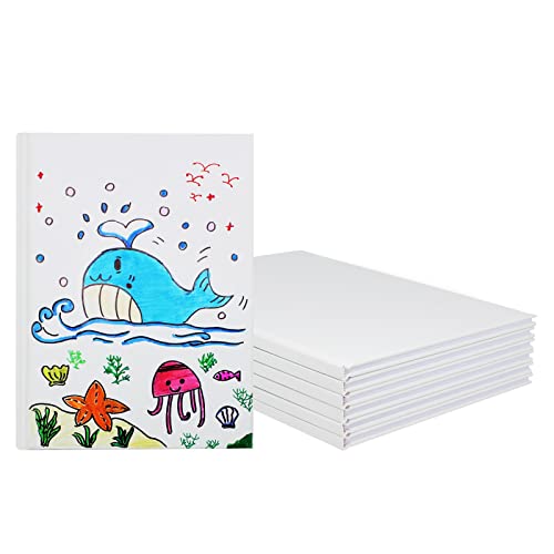 Couverture rigide et 22 pages blanches pour ce lot de 6 livres vierges blancs zmybcpack
