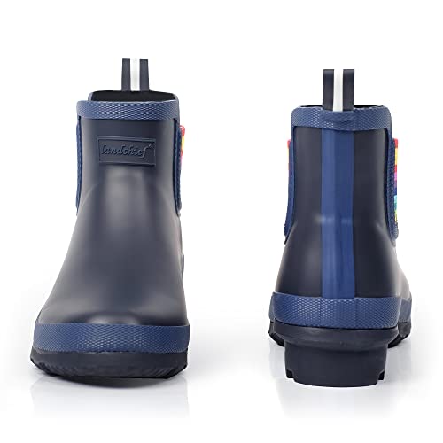 Landchief Women's Ankle Rain Boots, Ladies Waterproof Short Rain Garden Shoes, Stylish Matte Outdoor Work Shoes #TOP4