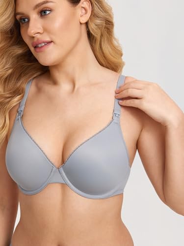 Image of Gratlin Women's Underwire Nursing Bras Support Full Coverage Lightly Padded Maternity Bra for Breastfeeding