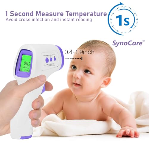Image of Digital Infrared Thermometer for Fever - Non-Contact, Quick Read Infrared Thermometer Temperature Gun for Adults & Children, Accurate Digital Thermometer & Easy to Use (Battery Included)