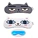 [2 PACK] MicroBird Cat&Dog Cute Sleep Eye Mask for sleeping, Super Soft and Light for Insomnia Puffy Eyes, Shift Work Blindfold Eyeshade for Men and Women kid