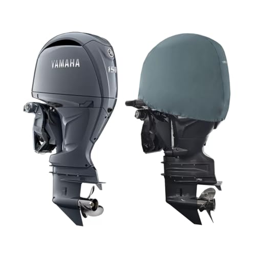 Oceansouth Cubiertas de capó de ajuste personalizado para motor fueraborda Yamaha (F150D-F200F 4CYL 2.8L (de 2023 a 2024))